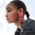 Shangjie OEM joyas Fashion Women Jewelry Earrings Hyperbole Earings for Women 2021 Bead Flower Earrings
